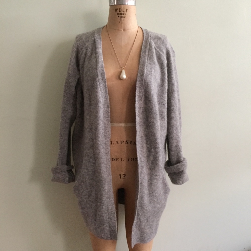 ZARA Grey Wool Cadigan